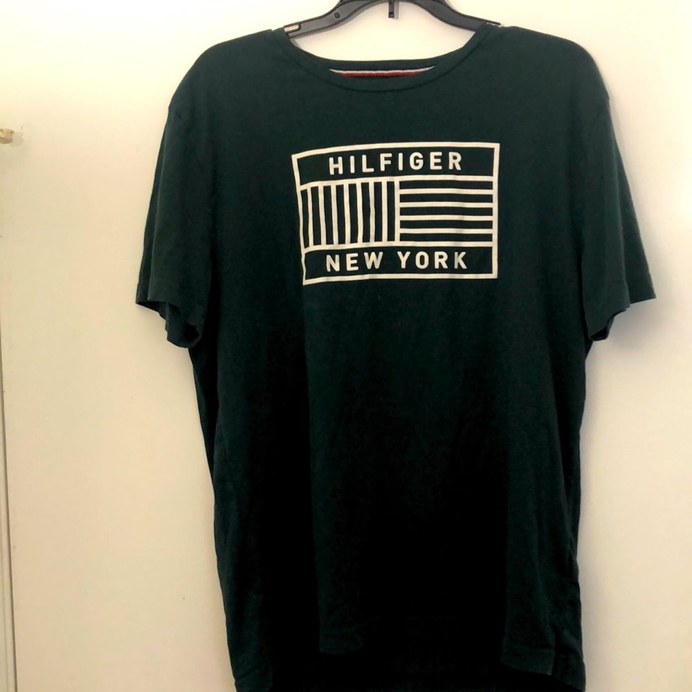 Tommy Hilfiger New York dark green M tee shirt